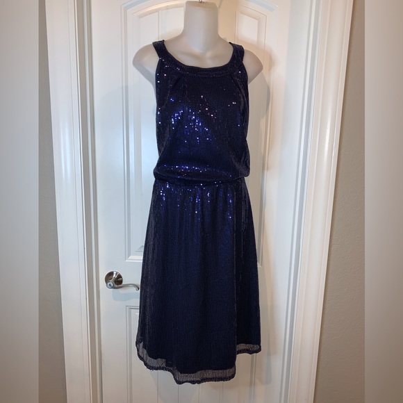 COPY - Bloomchic Plus Navy Sequin Dress NWT - Picture 1 of 7